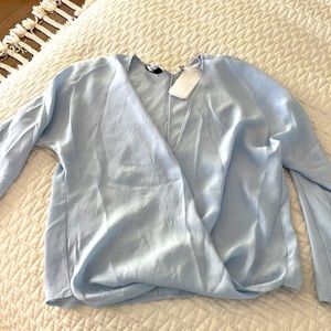 Vince wrap silk blouse